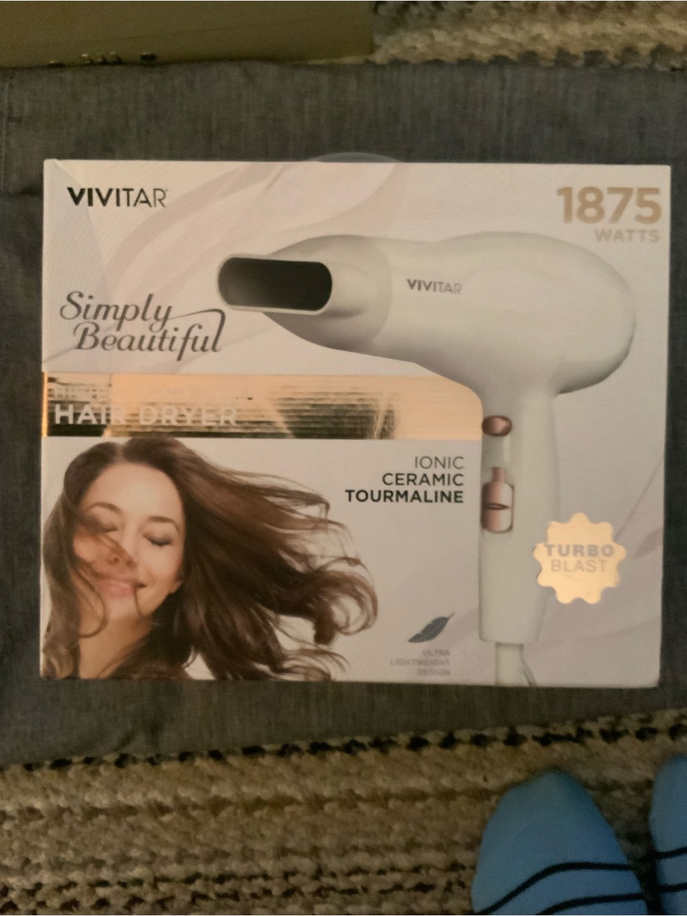 Vivitar White Ionic Ceramic Tourmaline Hair Dryer - 1875W